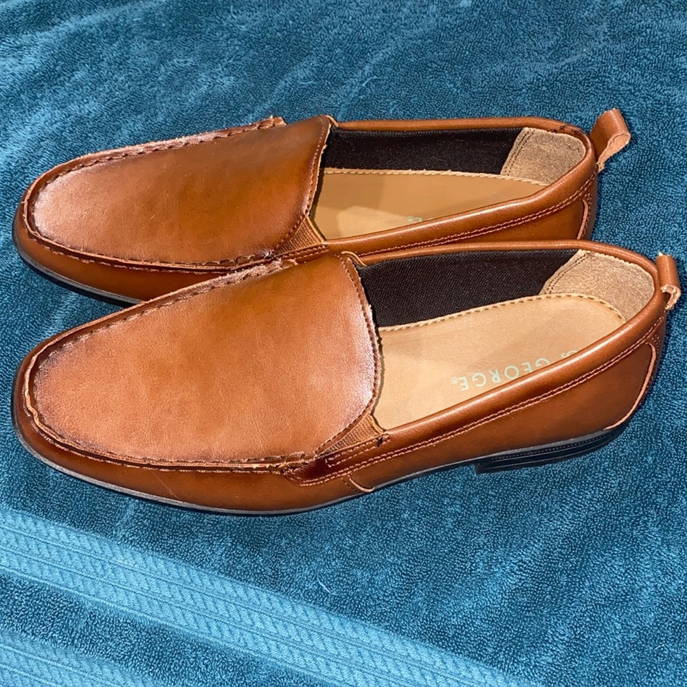 George Men's Thomas Loafer Leather Dress Shoe size 9.5 Synthetic Leather